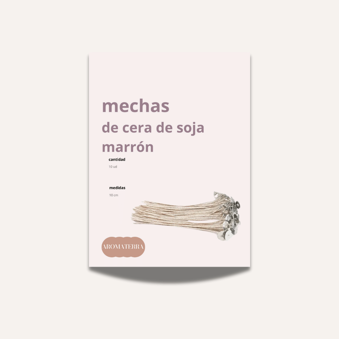 Mechas de Vela de Cera de Soja 10 cm (Pack 10 ud)